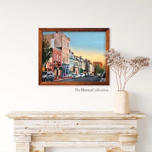 Downtown Fredericksburg VA Oil Painting Print