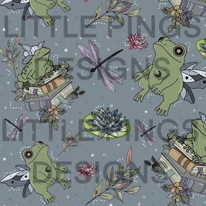 Cottagecore Seamless Cottagecore Frog Seamless Fairy Garden Seamless Digital Item