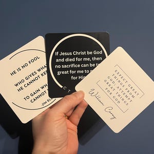 Citaat van 10 christelijke missionarissen| Inspiratie| Platte kaarten/Sign Art 10 x 10 cm