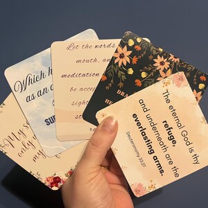 10 platte kaarten schriftbevestiging | Bijbelse aanmoediging | Geborduurde kunst| Christelijk vrouwencadeau| NBV