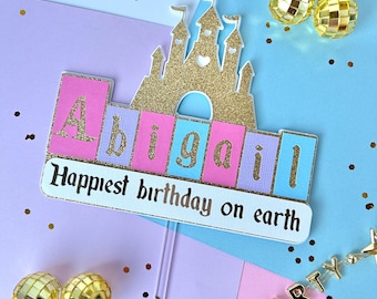 Disneyland-Kuchenaufsatz / Disneyland-Mottoparty-Dekoration / Vintage-Disney-Kuchenaufsatz