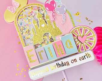 Disneyland-Kuchenaufsatz / Disneyland-Mottoparty-Dekoration / Vintage-Disney-Kuchenaufsatz