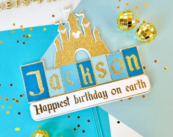 Disneyland-Kuchenaufsatz / Disneyland-Mottoparty-Dekoration / Vintage-Disney-Kuchenaufsatz