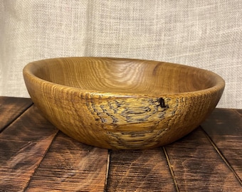 Old oak bowl,Handmade oak bowl,Wooden fruit bowl,Wooden salad bowl,Wooden serving bowl,Natural wood bowl,Rustic wooden bowl,Oak decor bowl.