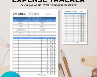 Monthly Bill Tracker Expense Tracker Printable Planner Budget Template Personal Finance Spending Tracker Budget Planner Budget Tracker