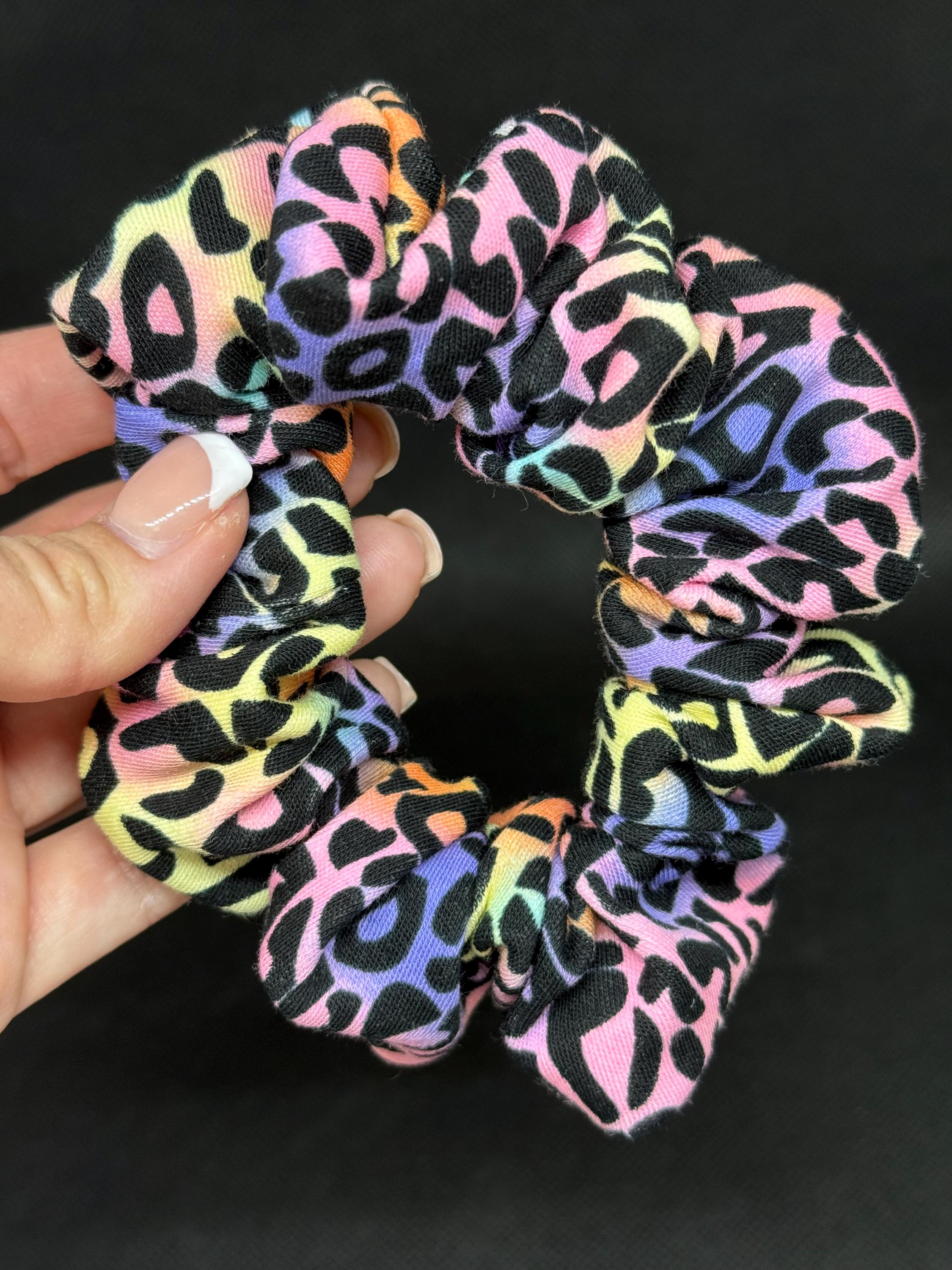 Sheared Fur Scrunchie with Multicolor Pattern Fur Scrunchies - Etsy main image 4