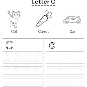 Puedo trazar letras: Hojas de trabajo para trazar el alfabeto / Práctica de motricidad fina, escritura a mano y reconocimiento de letras