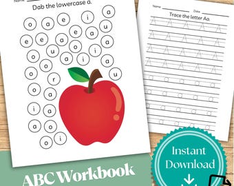 幼稚園児向けABCワークブック｜108ページのアルファベット練習PDF｜文字のトレース、塗り絵、フォニックス、アクティビティ