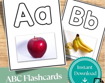 ABCフラッシュカード：幼稚園児向け印刷可能なアルファベット学習カード（PDFダウンロード）