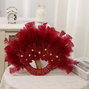 Ventaglio Elegante per Sposa | Accessori Fotografici con Rose per Matrimoni