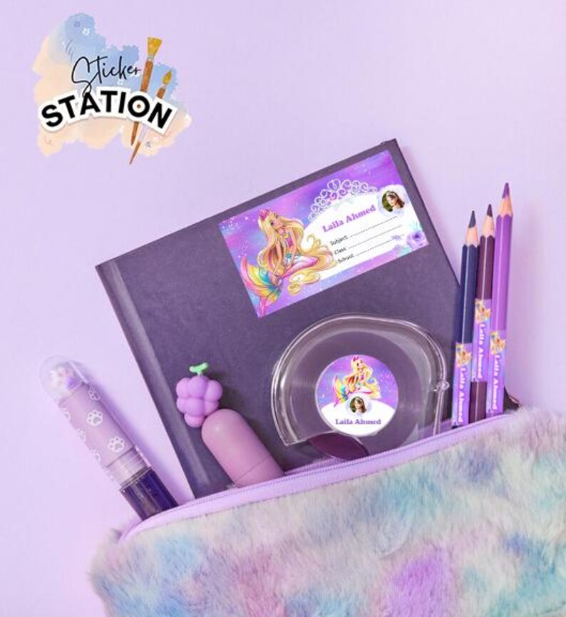 Back to School Label Custom School Labels for Girls School Supplies ...