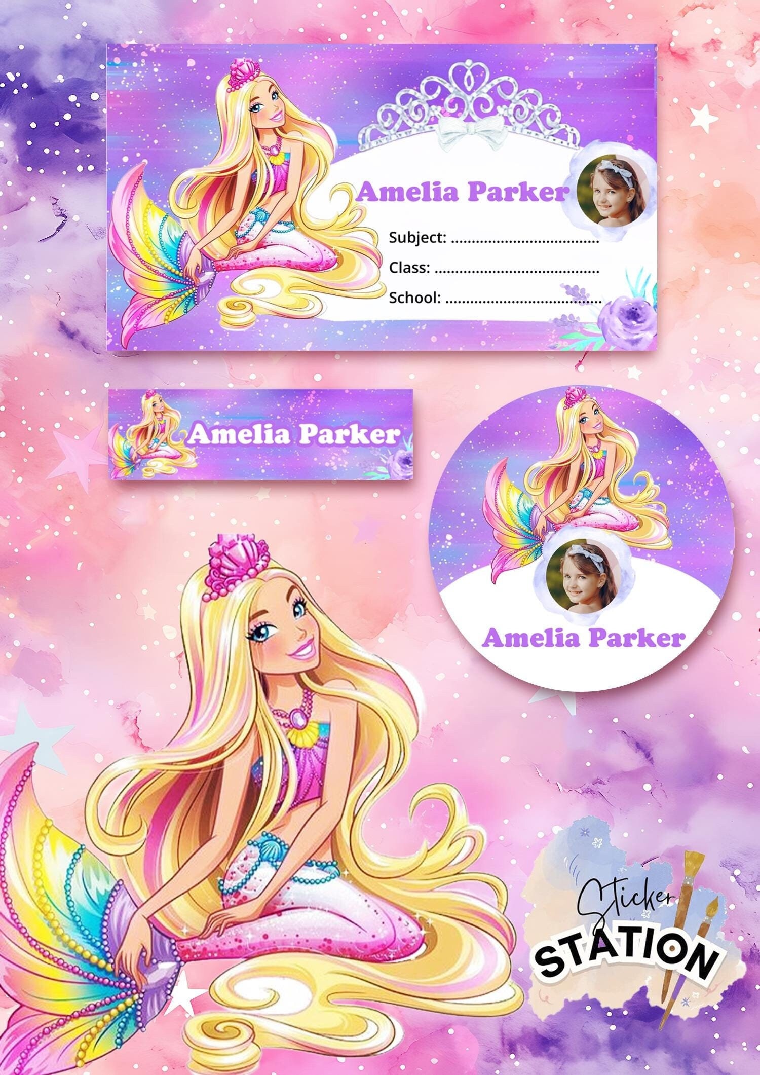 Back to School Label Custom School Labels for Girls School Supplies ...