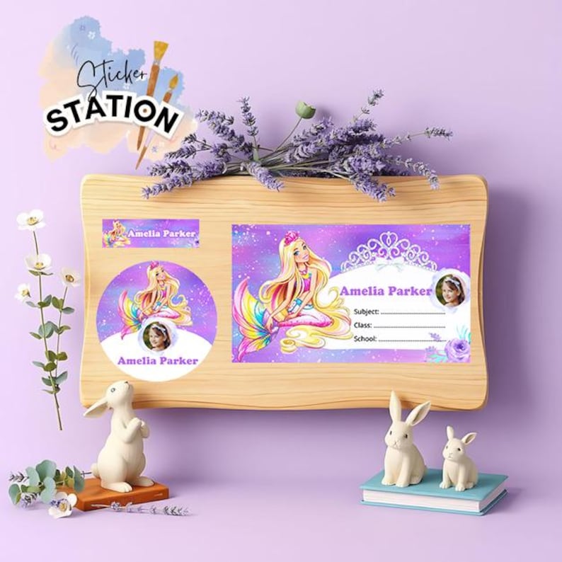 Back to School Label Custom School Labels for Girls School Supplies ...