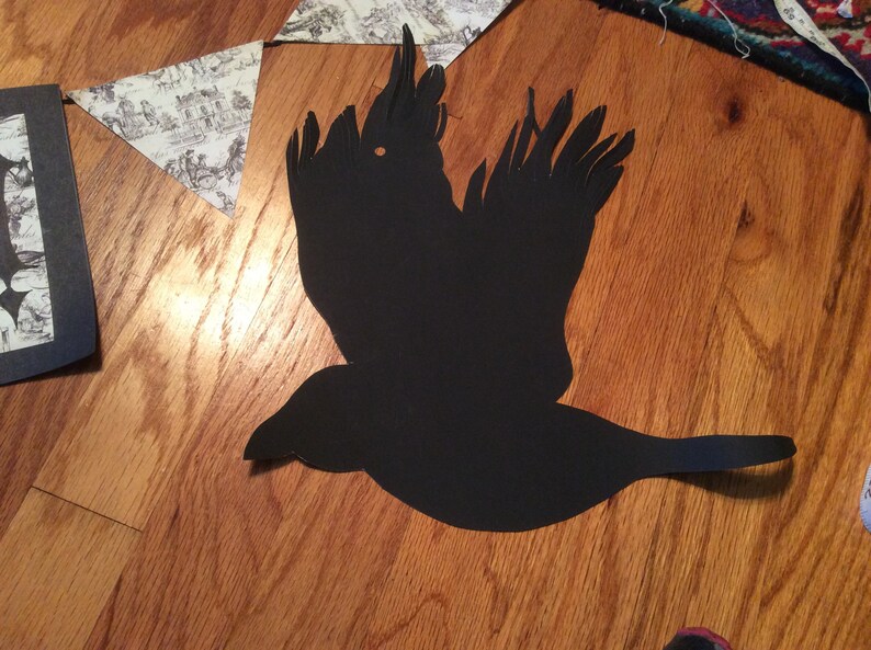 Halloween Banner Bunting Boo crows Ravens Die Cuts Toile Etsy