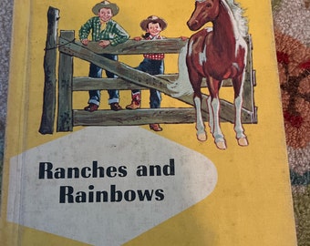 Vintage Reading Primer Grade School Textbook 1959 Illustration Jill Ginger Randy Jack