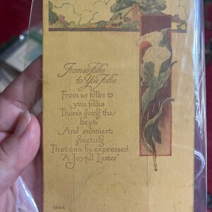 Antique Easter Postcard Lilies Lily Home House Linen
