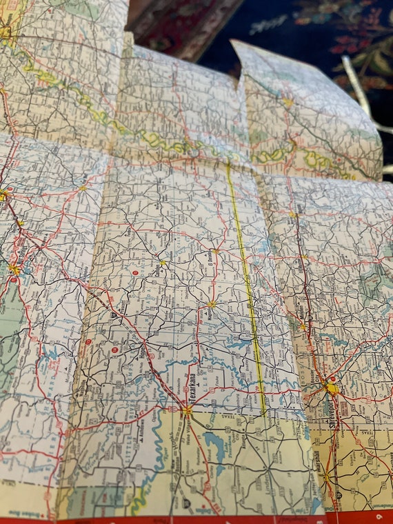 Arkansas Louisiana Mississippi NOS 1963 Esso Road Map 