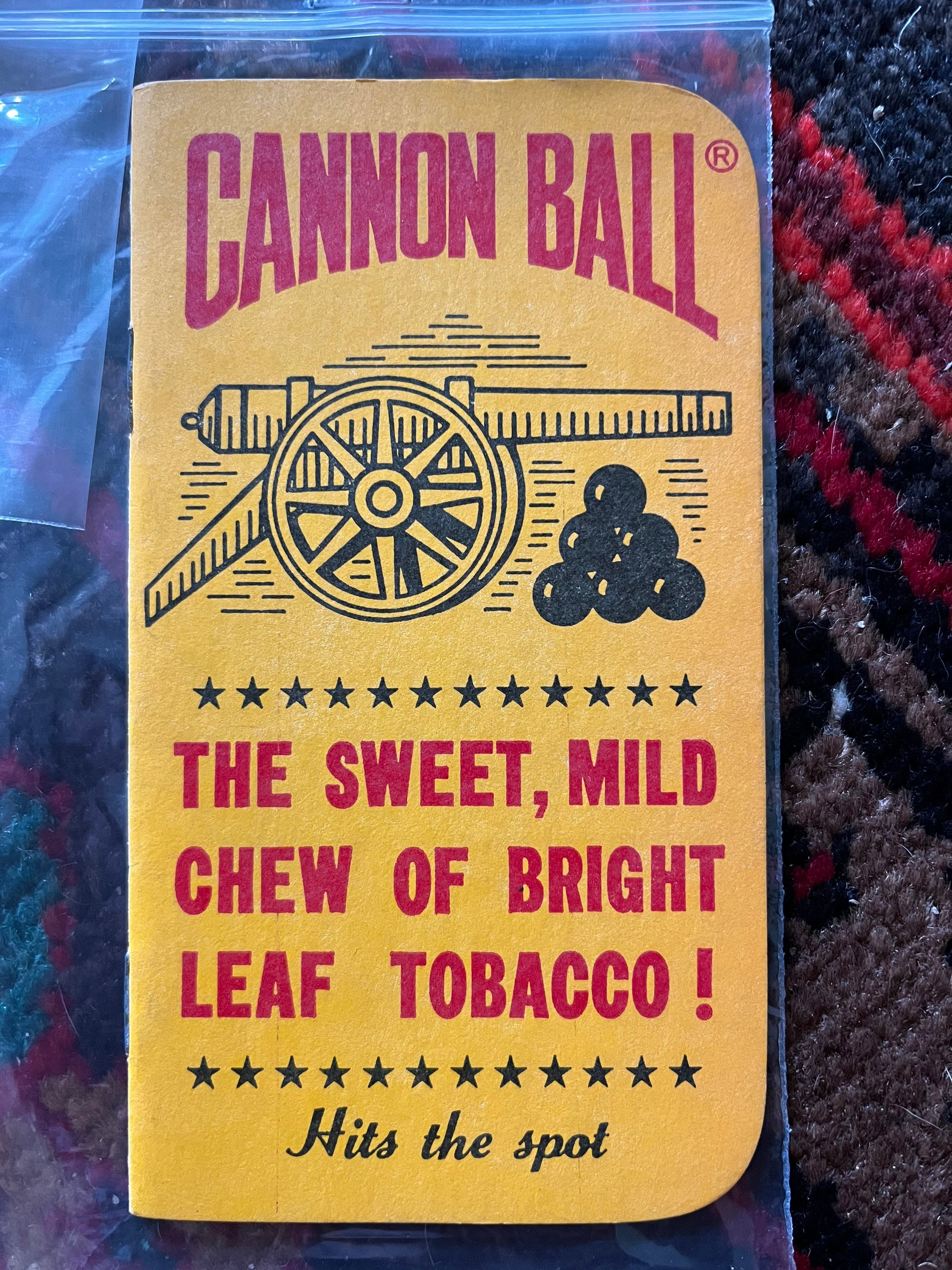 cannonball tobacco Cannon Ball Chewing Tobacco Premium Notepad Vintage Antique