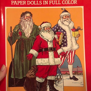 Vintage Santa Claus Paper Dolls Book International Tom Tierney Fashion