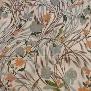 Vintage floral fabric  Cotton Flowers Drapery