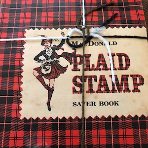 Vintage MacDonalds Stamp Books Scottish Scotland Highland Dancer Lassie Kilt Tartan