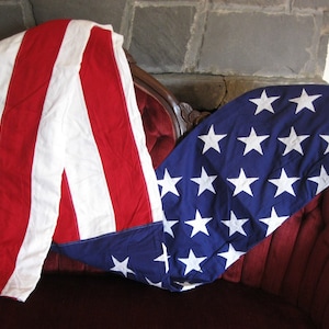 Vintage Cotton United States Flag, Vally Forge Military Presentation Flag, American Old Glory