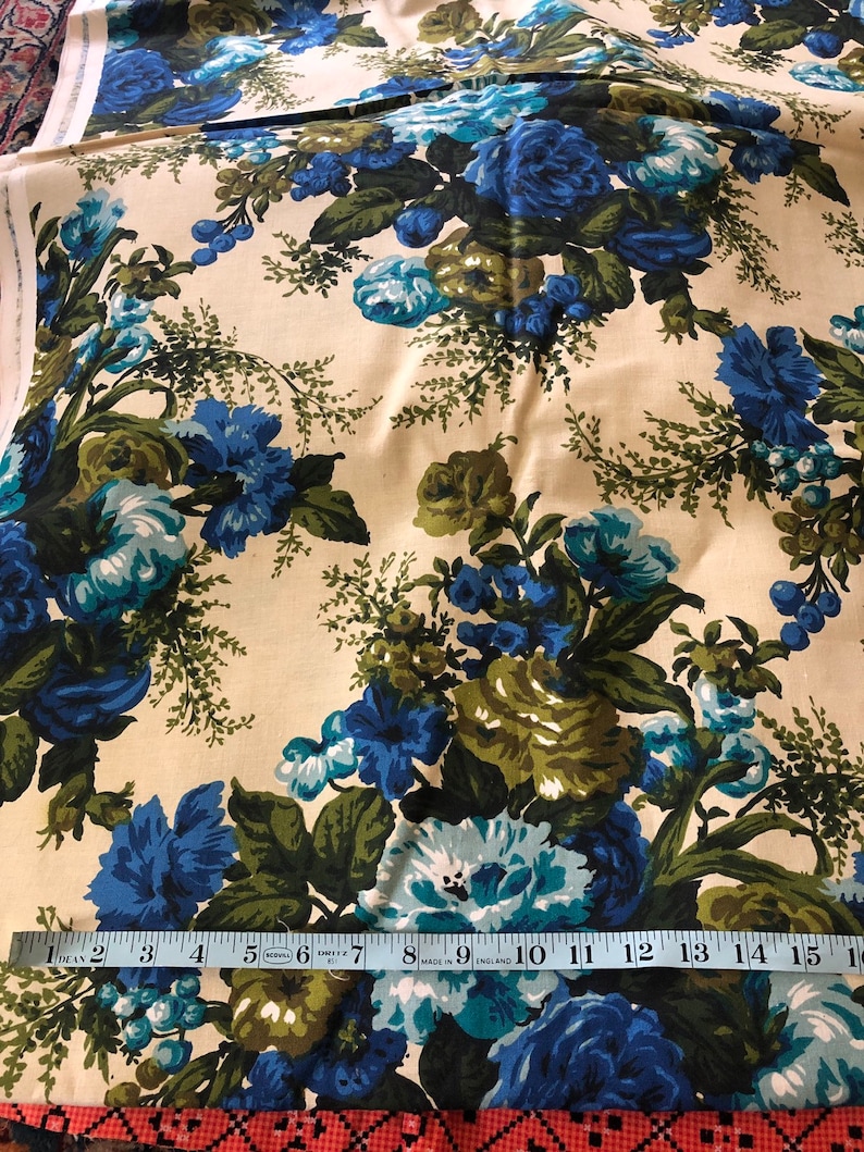 Roses Lily Bouquet Printed On Fabric Panel Make A Cushion Upholstery Craft