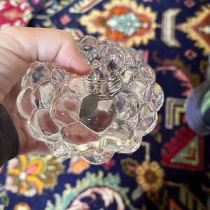 Orrefors Sweden Leaded Crystal Votive Holder Modern Bubbled