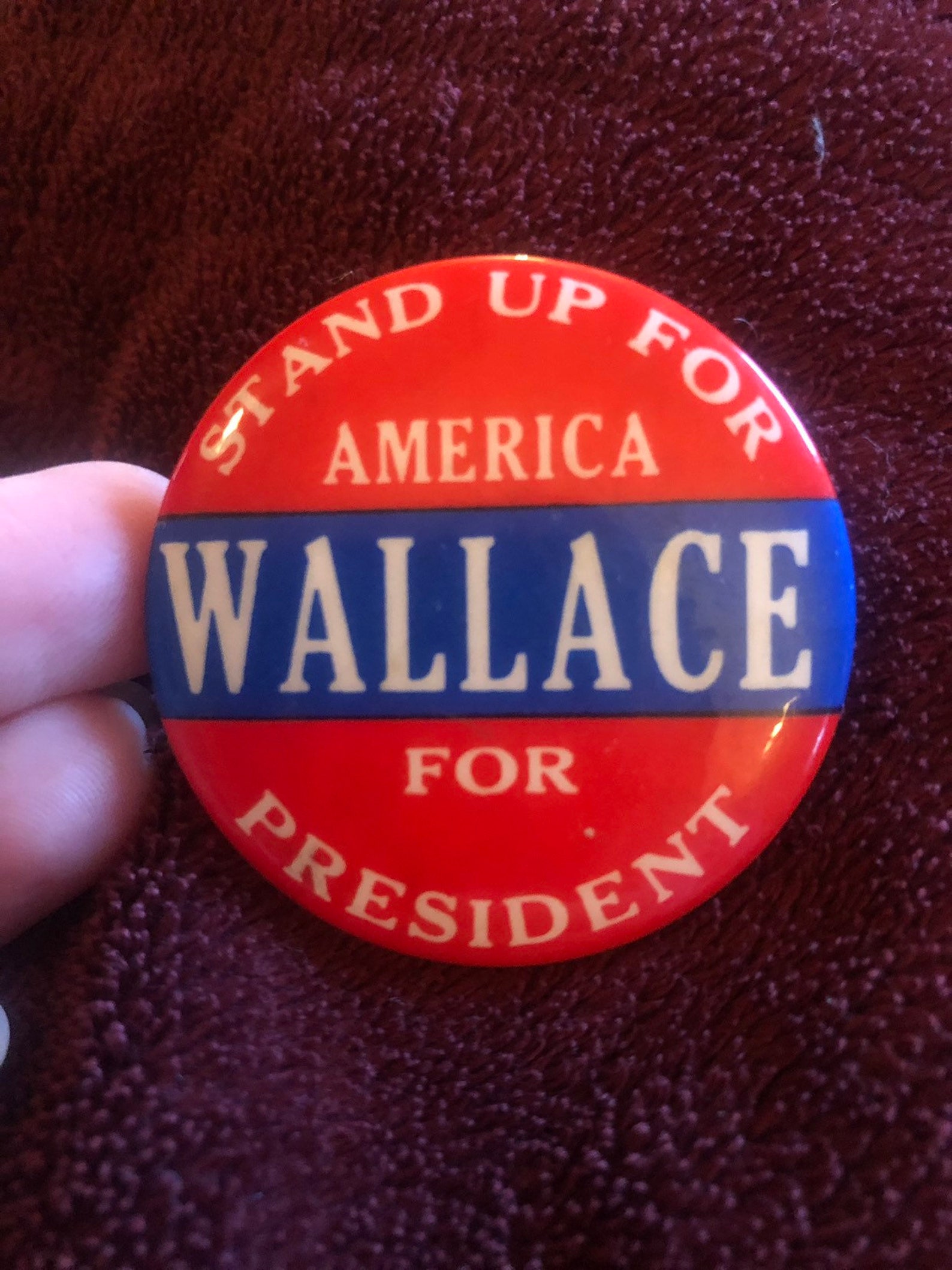 Vintage Wallace for President Campaign Pin Button Etsy