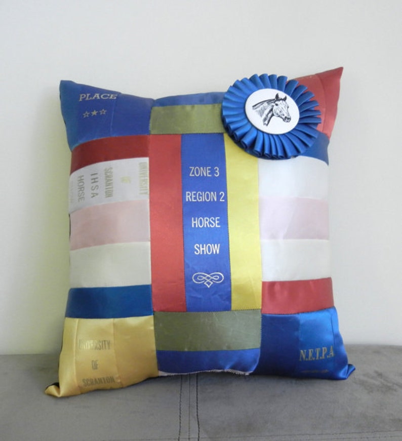 CUSTOM CROSS Pillowcross Design Horse Show Ribbon Pillowmade Etsy