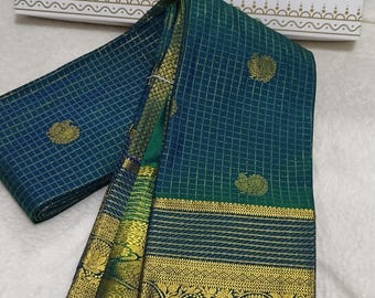 Premium kanchi vairaoosi semi silk saree Southindian traditional wedding kattam sari ethnic women's wear