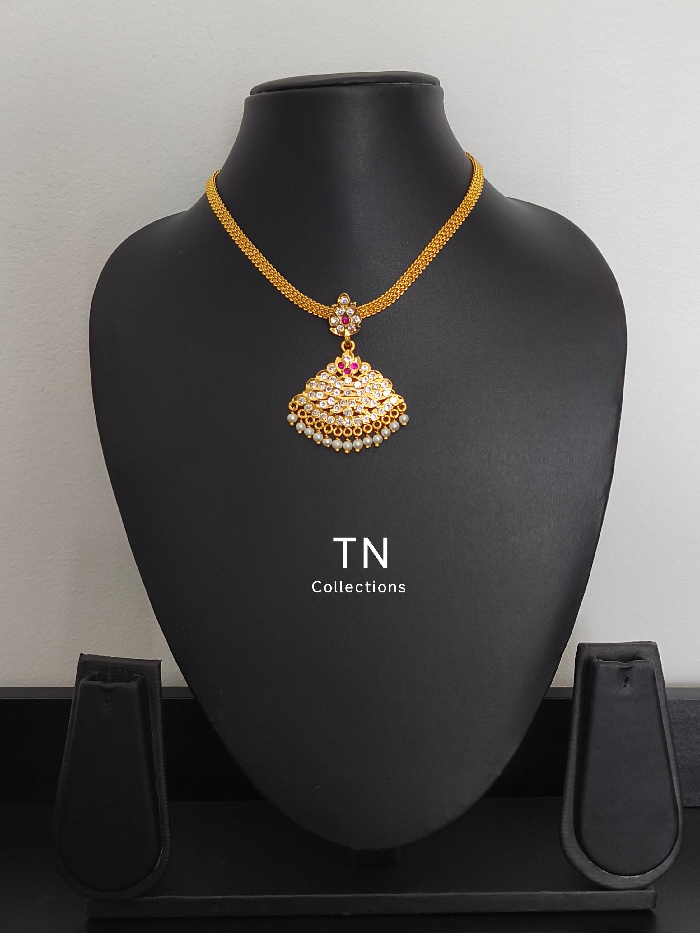 Traditional Impon Micro Gold Plated Attiyal/attigai/ Necklace - Etsy