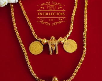 22ct Gold plated Traditional Srilankan Indian Star Thalikodi Minnal Kodi with kombu thali ethnic wedding jewellery