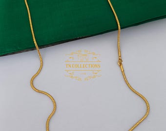 Micro gold plated plain thali chain/ kodi Asian south Indian traditional wedding jewellery