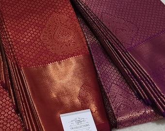 Premium kanchi semi silk pattu sarees Southindian traditional wedding bridal ethnic wear