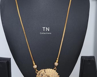 Micro Gold Plated Peacock pendant with chain