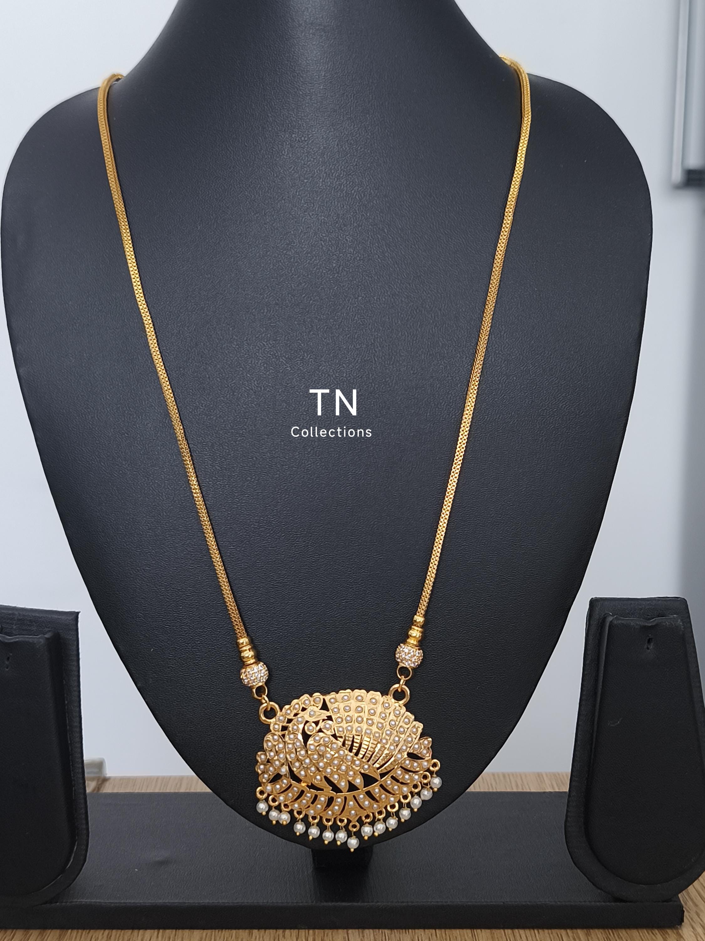 Micro Gold Plated Peacock pendant with chain