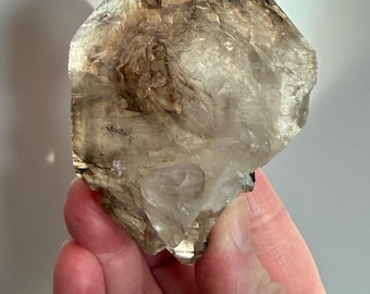 Elestial Quartz with Gemmy Green Tourmaline