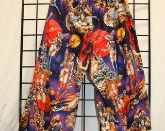 Handmade Super heroes pull on Ladies pants size medium