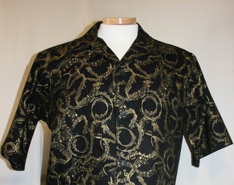Hand Made Aloha Bahamas Style Unisex Shirt size Medium with special features