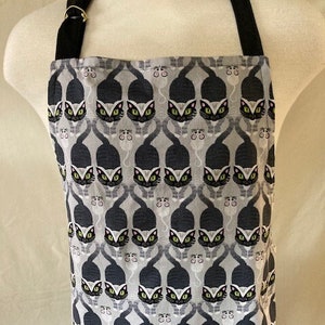 Handmade Reversible Embroidered Cat Apron