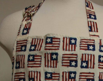 Hand Made, one of a kind lined Americana Unisex  Apron