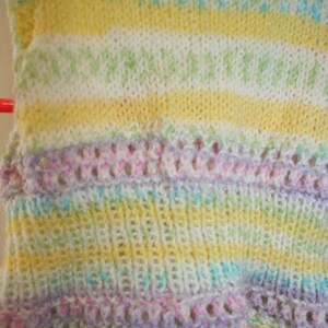Handmade 2T girl's dress with handmade knitted top and fabric skirt image 2