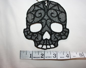 Handmade Freestanding Lace Skull