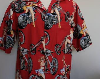 Hand made Aloha Bahamas Style Men's Shirt in Size XL