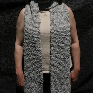 Unisex Handmade hand knitted boucle tan scarf