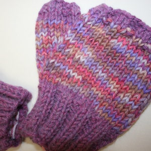 Handmade Hand knitted fingerless gloves in size medium image 4