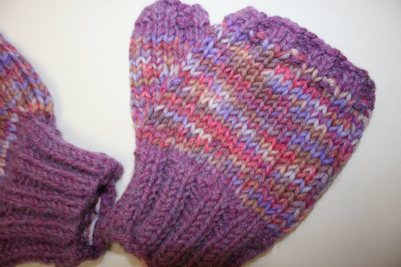 Handmade Hand knitted fingerless gloves in size medium image 4