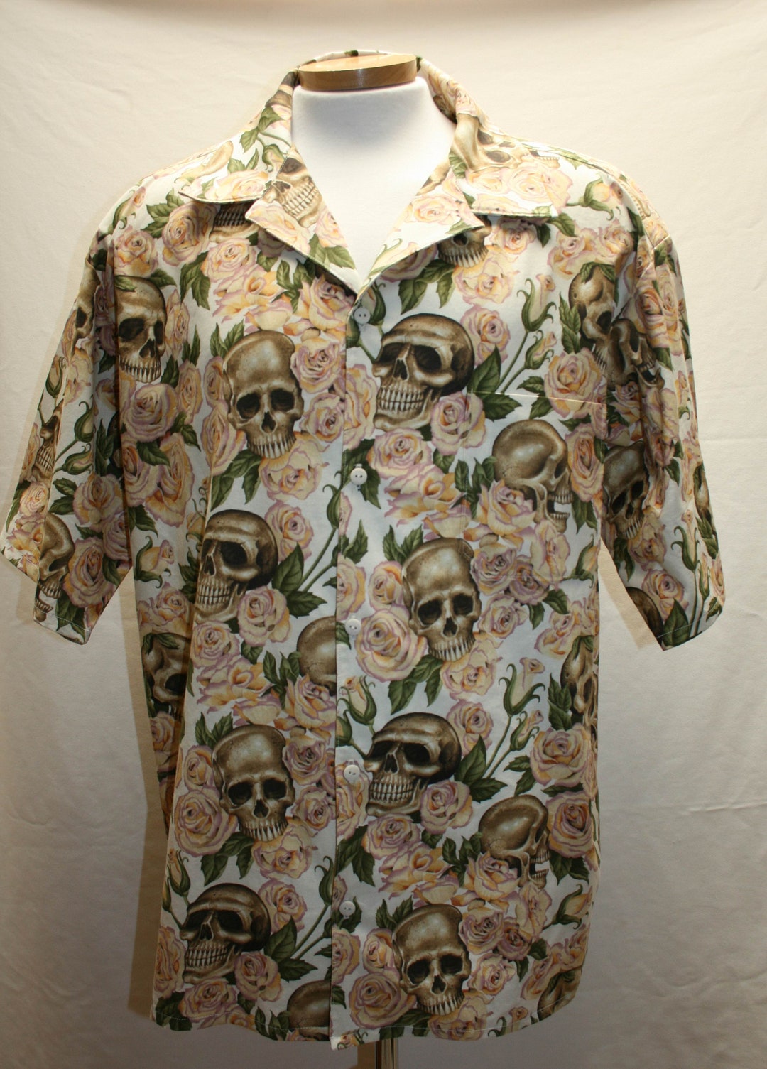 Handmade Skulls and Roses Aloha Bahamas Shirt Size XL - Etsy