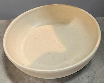 Ceramic White Pasta Bowl – Wheel Thrown Handmade Serving Dinnerware